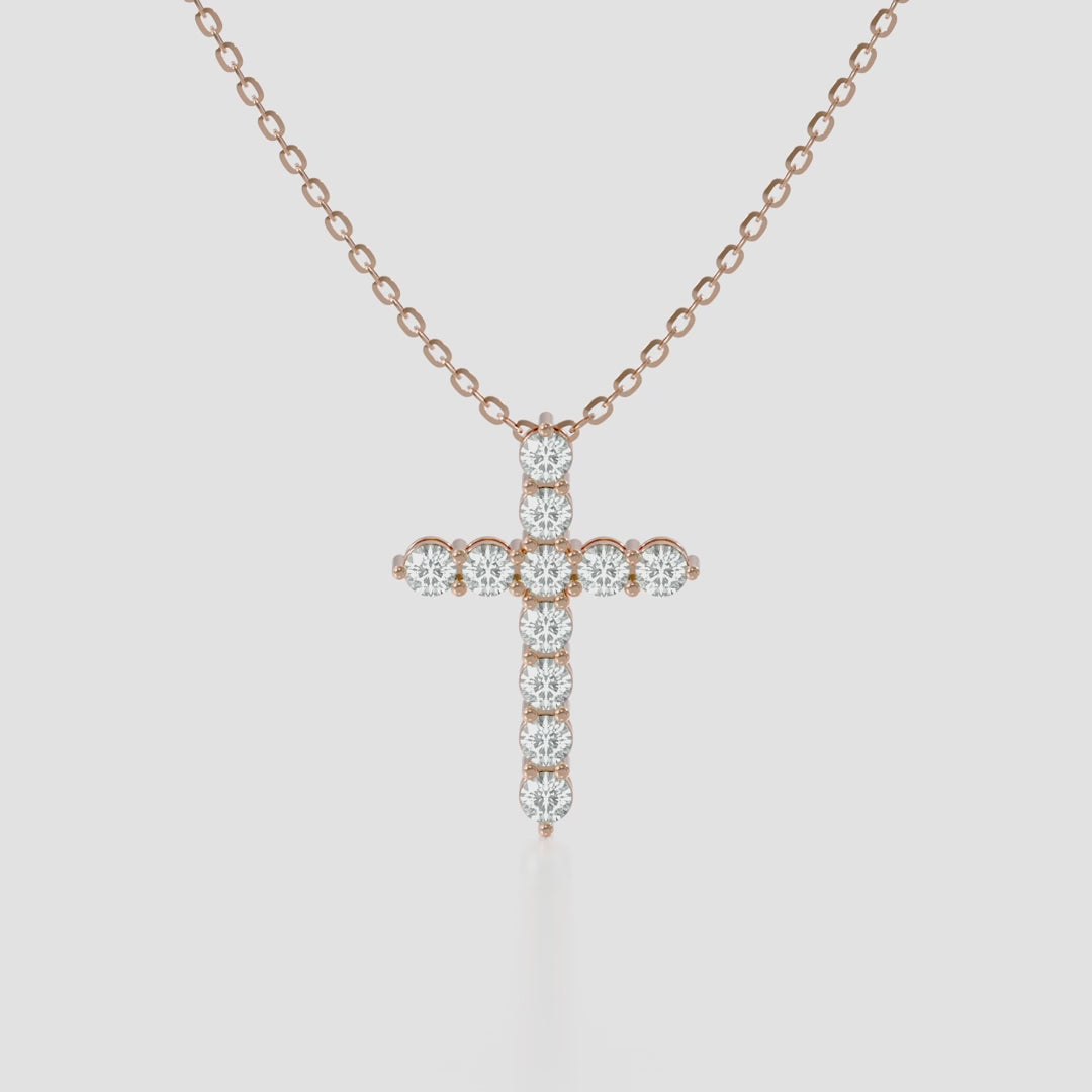 14K Cross Pendant — product video