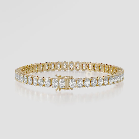 14K Oval Tennis Bracelet — product video