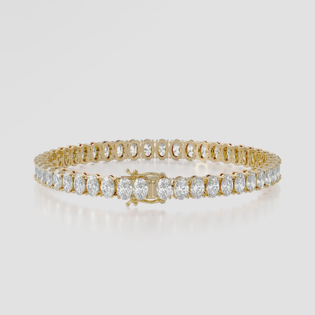 14K Oval Tennis Bracelet — product video