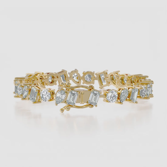 Fancy Shaped Mixed Shape Bracelet — product video