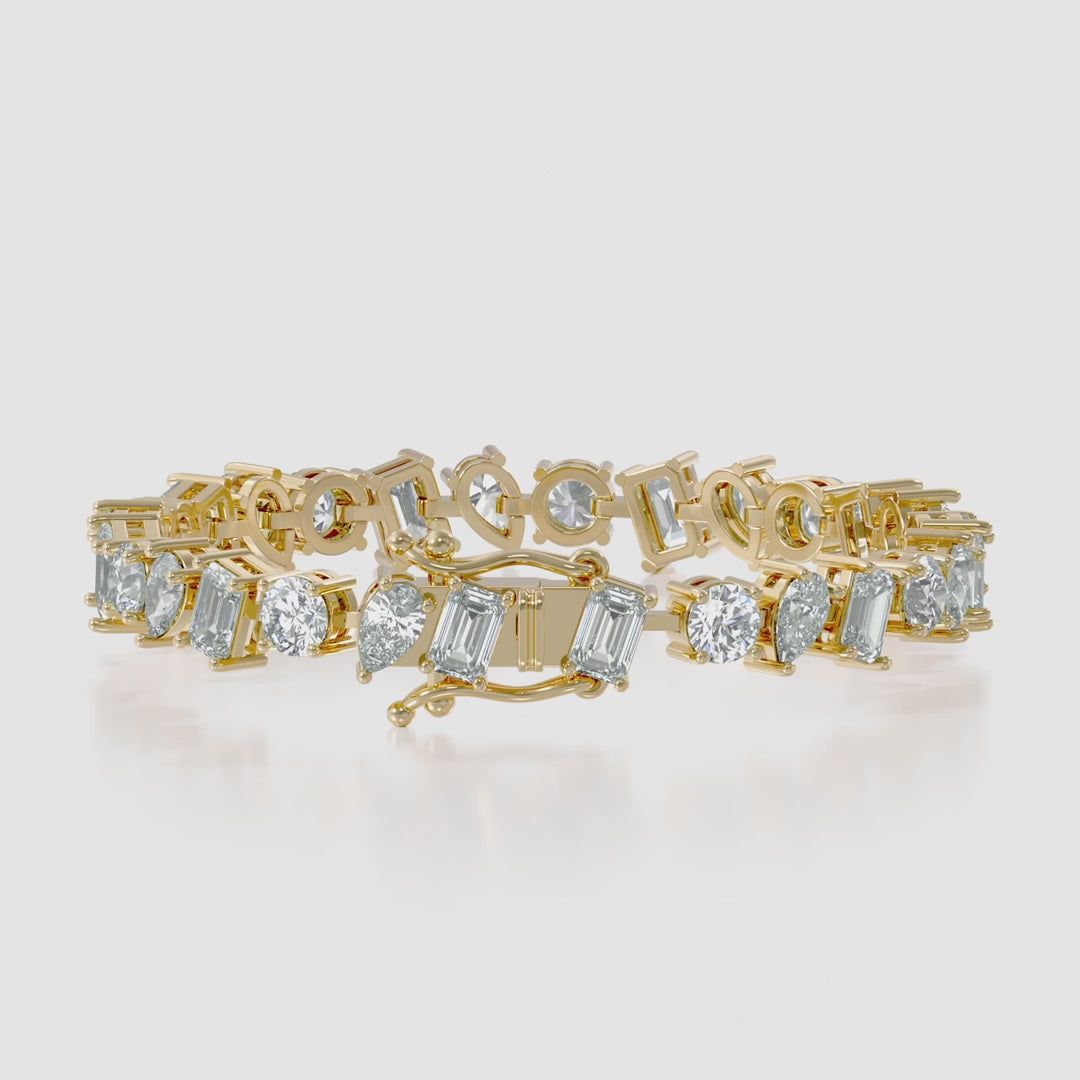 Fancy Shaped Mixed Shape Bracelet — product video