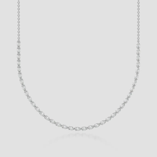 14K Pear Tennis Necklace — product video