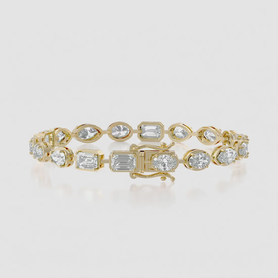 14K Mixed Shape Link Bracelet — product video