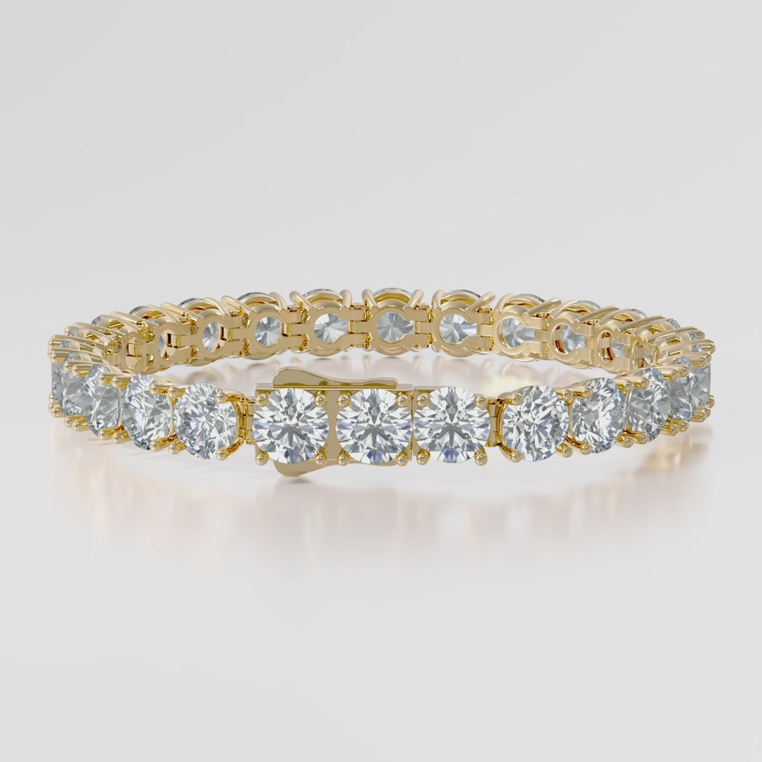 14K Elegant 4 Prong Tennis Bracelet — product video