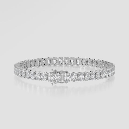 14K Oval Tennis Bracelet — product video