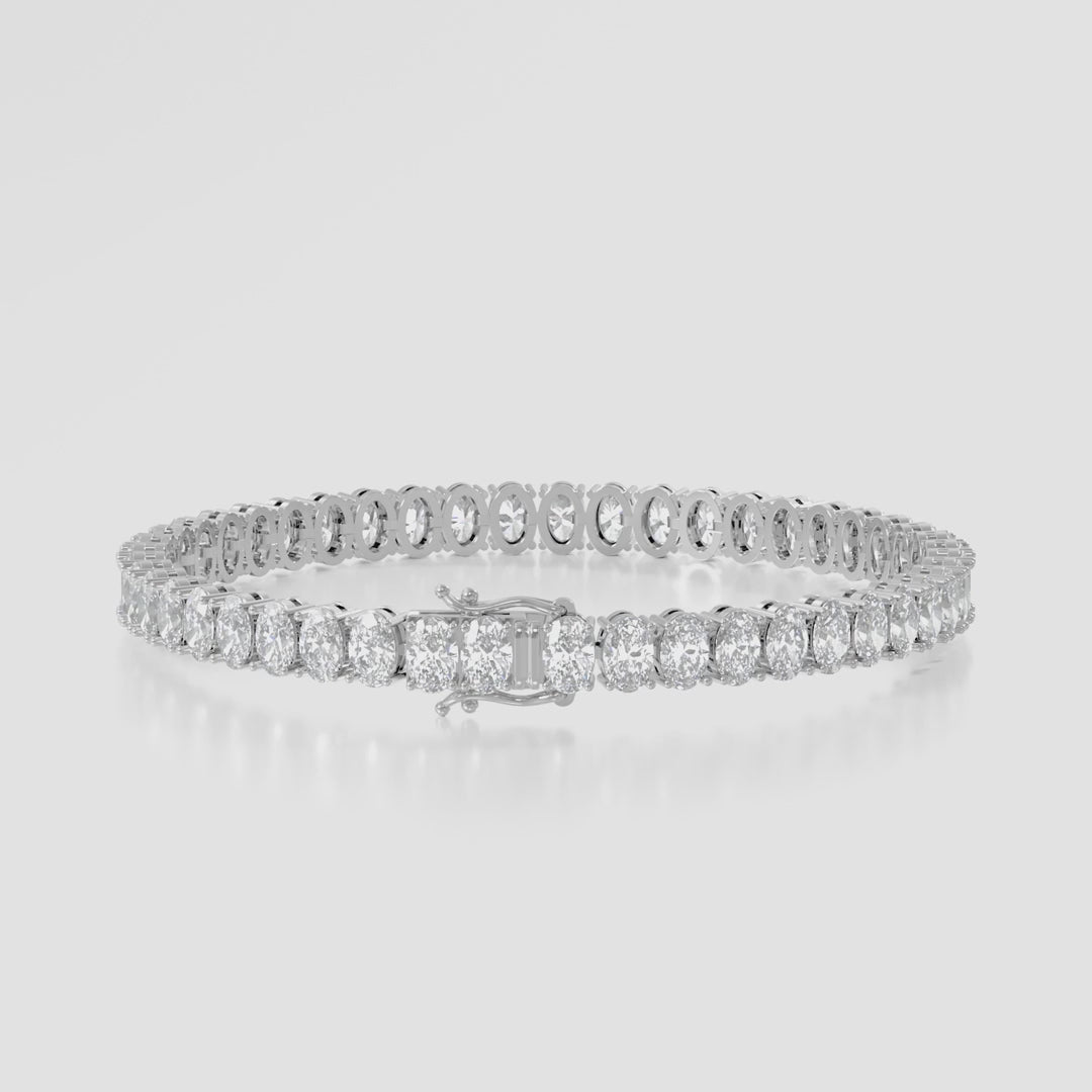 14K Oval Tennis Bracelet — product video