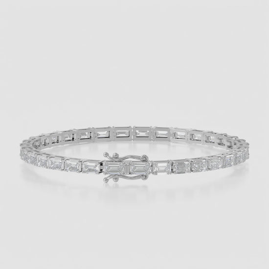 14K Emerald East West Tennis Bracelet — product video