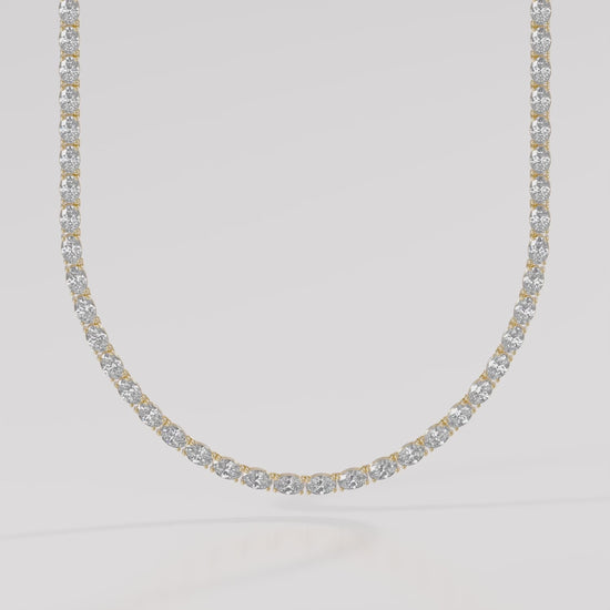14K East-West Oval Tennis Necklace — product video