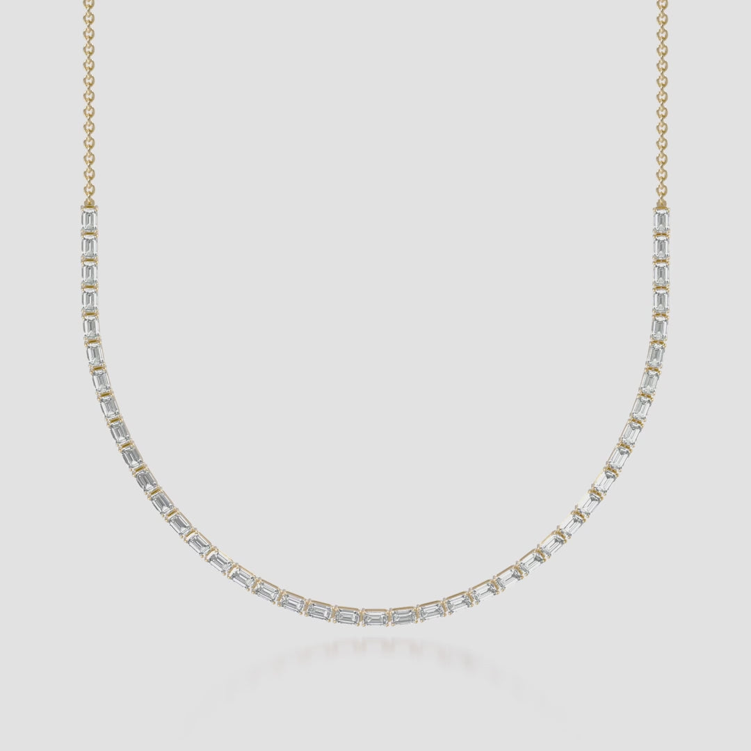 14K Emerald Tennis Necklace — product video