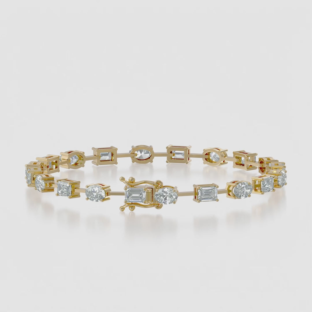 Oval Emerald Mixed Shape Bracelet — product video
