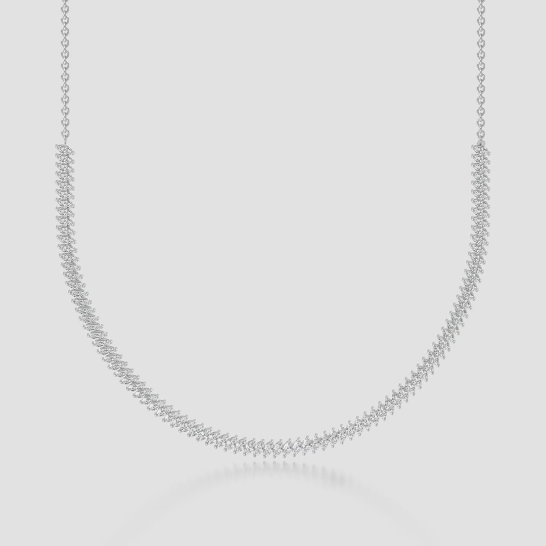 14K Marquise Tennis Necklace — product video