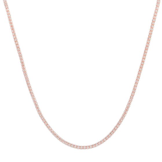 Diamond Cut Ice Chain - 10K Rose Gold