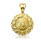 Reversible Jesus and Guadalupe Medallion Pendant - 10K Yellow Gold