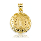 Reversible Jesus and Guadalupe Medallion Pendant Tiny - 10K Yellow Gold
