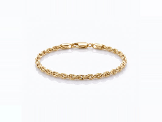 Rope Bracelet 14K Gold Vermeil 925 Sterling Silver