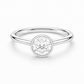 14K Round Solitaire — Bezel Set