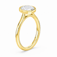 14K Round Solitaire — Bezel Set