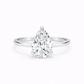 14K Pear Solitaire — Cathedral Round