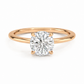 14K Round Solitaire — Cathedral