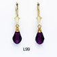 14k Yellow Gold Tear Drop Dangle leverback Earrings