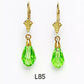 14k Yellow Gold Tear Drop Dangle leverback Earrings