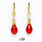 14k Yellow Gold Tear Drop Dangle leverback Earrings