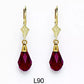 14k Yellow Gold Tear Drop Dangle leverback Earrings