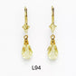 14k Yellow Gold Tear Drop Dangle leverback Earrings