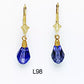 14k Yellow Gold Tear Drop Dangle leverback Earrings