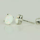 14k Yellow or White Gold Oval Opal Stud Earrings / Screw Back