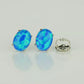 14k Yellow or White Gold Oval Opal Stud Earrings / Screw Back