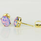 14k Yellow or White Gold Oval Opal Stud Earrings / Screw Back