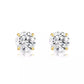 14K Solid Yellow Gold 5mm Round Birthstone Stud Earrings with Push Back