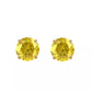 14K Solid Yellow Gold 5mm Round Birthstone Stud Earrings with Push Back