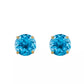 14K Solid Yellow Gold 5mm Round Birthstone Stud Earrings with Push Back