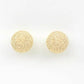 14k Yellow Solid Gold Laser Cut Ball Stud Earrings