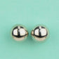 14k White Gold Ball Stud Earrings Top Quality High Polish