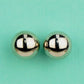 14k White Gold Ball Stud Earrings Top Quality High Polish