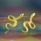 14k Yellow Gold Snake Stud Earring