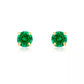 14K Solid Yellow Gold 3mm Round Birthstone Stud Earrings with screw back