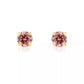 14K Solid Yellow Gold 3mm Round Birthstone Stud Earrings with screw back