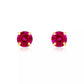 14K Solid Yellow Gold 3mm Round Birthstone Stud Earrings with screw back