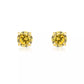 14K Solid Yellow Gold 3mm Round Birthstone Stud Earrings with screw back