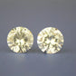 14k White gold round bright clear CZ martini prong set stud earrings1.5-10mm