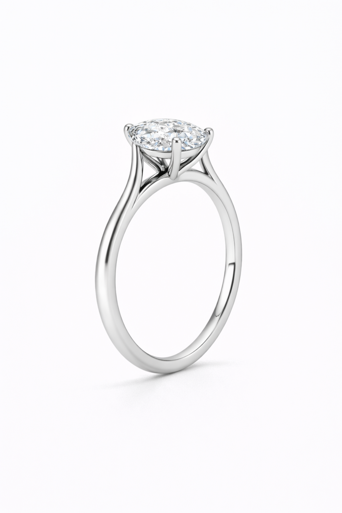 14K Marquise Solitaire — Cathedral