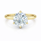 14K Round Solitaire — Tulip