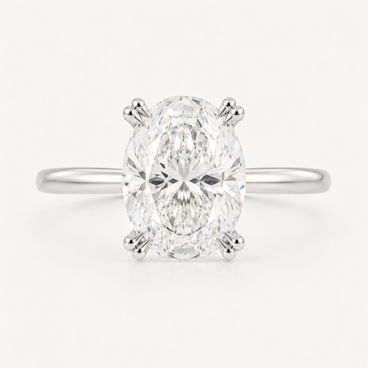 14K Oval Solitaire — Tulip