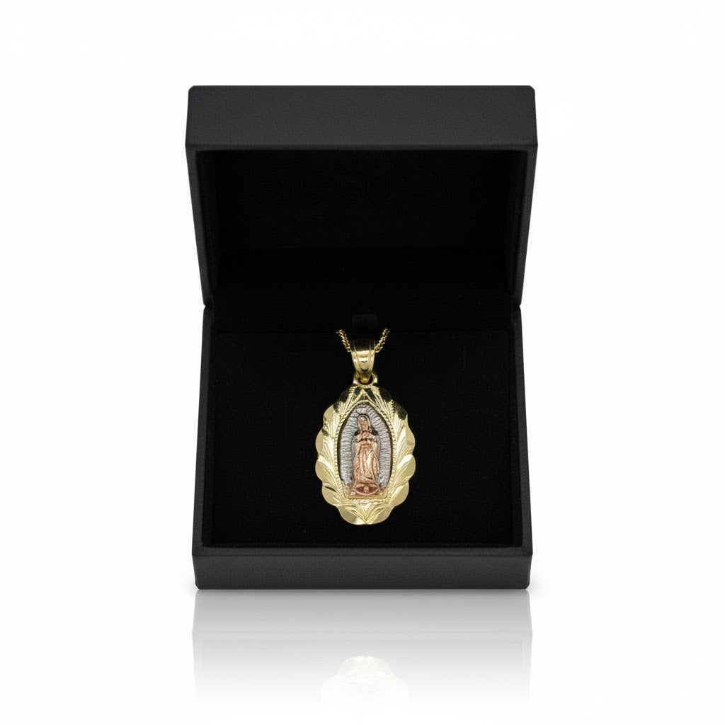 Virgin Guadalupe Pendant - 10K Yellow Gold