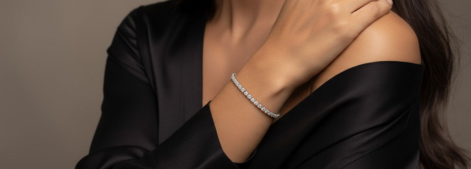 Tennis Bracelet - Natural Diamonds - 14K Yellow Gold