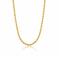 Rope Chain Necklace - 14K Yellow Gold - Hollow